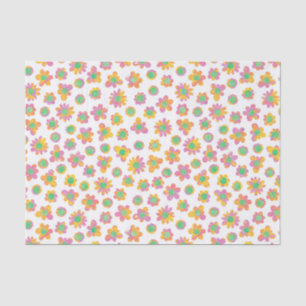 Papier Mousseline Motif de fleur multicolore