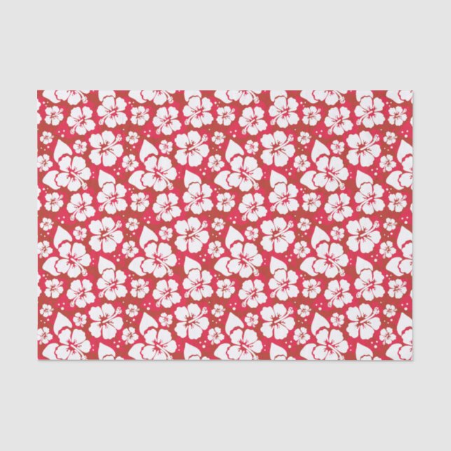 Papier Mousseline Motif de fleurs de ketmie (Recto)