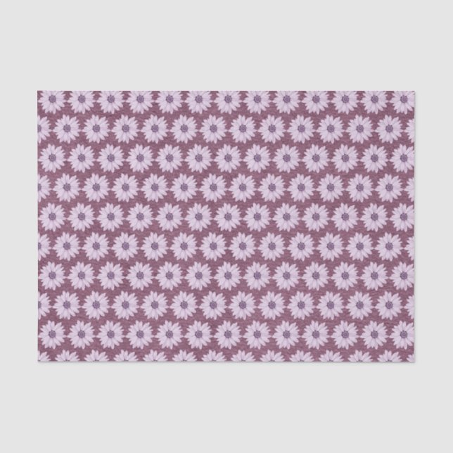 Papier Mousseline Motif de fleurs Lilac et violet (Recto)