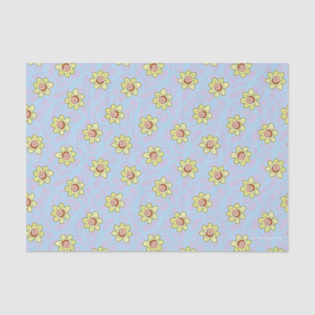 Papier Mousseline Motif de fleurs Morty (Recto)