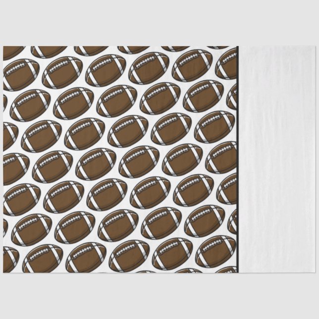 Papier Mousseline Motif de football White Sports Joueur équipe Fan (Recto)