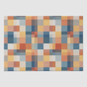 Papier Mousseline Motif de formes géométriques aléatoires colorées