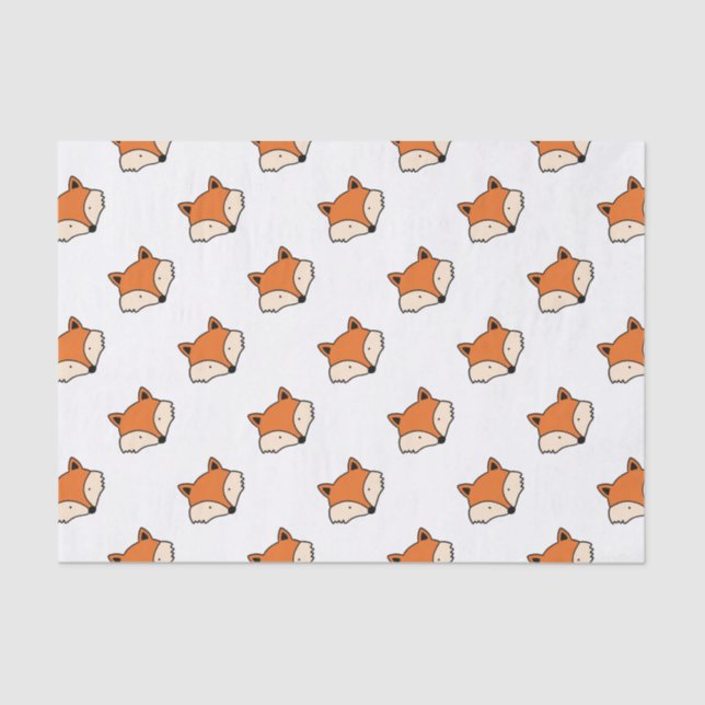 Papier Mousseline Motif de Fox (Recto)