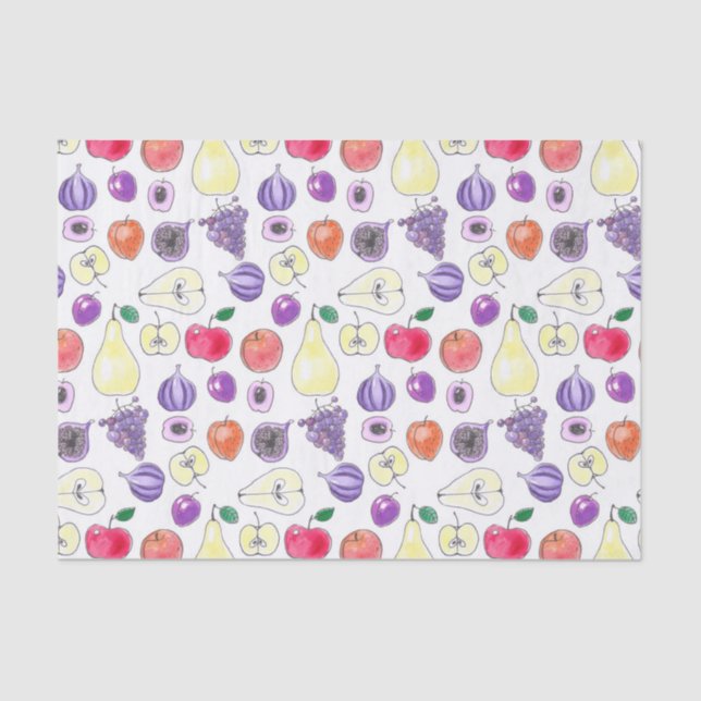 Papier Mousseline Motif de fruits (Recto)