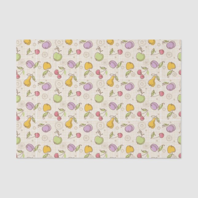 Papier Mousseline Motif de fruits (Recto)