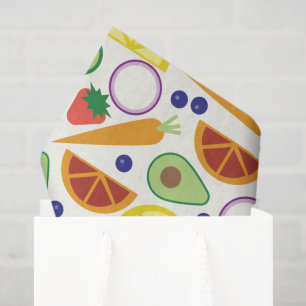 Papier Mousseline Motif de fruits et légumes modernes