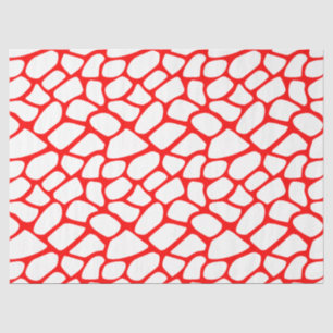 Papier Mousseline Motif de girafe rouge et blanc