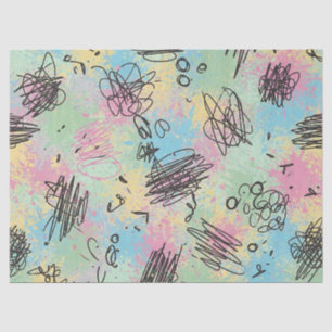 Papier Mousseline Motif de graffiti urbain coloré (4)