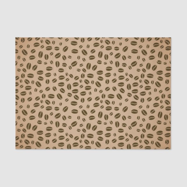 Papier Mousseline Motif de grains de café (Recto)