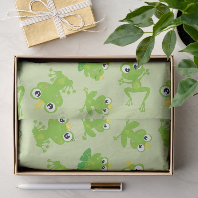 Papier Mousseline Motif de grenouille, Grenouilles mignonnes, Grenou (Cadeau)
