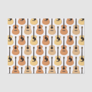 Papier Mousseline Motif de guitares acoustiques