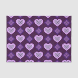 Papier Mousseline Motif de Jacquard Diamond Lavender de coeur violet