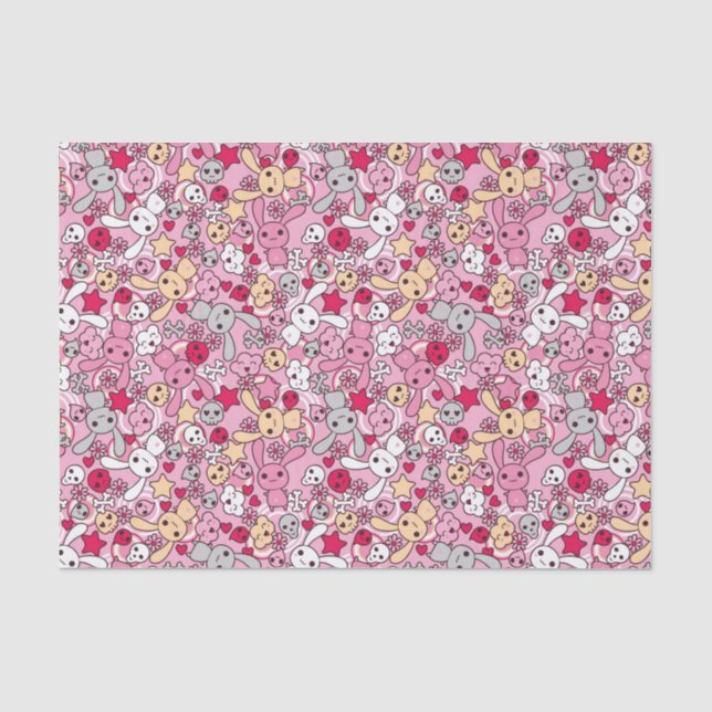 Papier Mousseline Motif de Kawaii (Recto)
