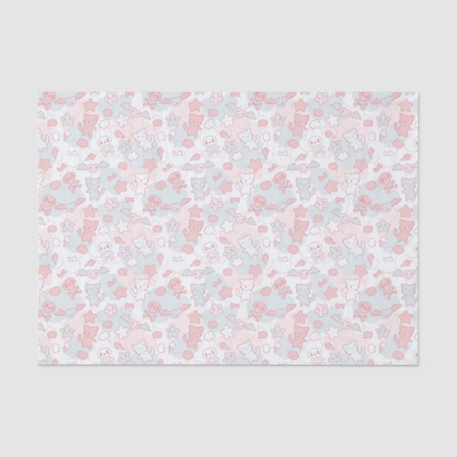 Papier Mousseline motif de kawaii avec le griffonnage (Recto)