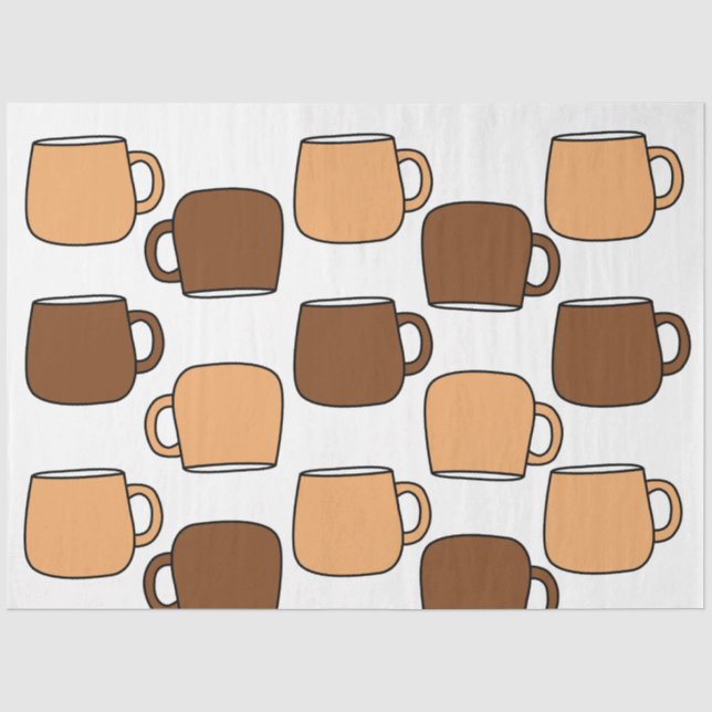Papier Mousseline Motif de la coupe du café (Recto)