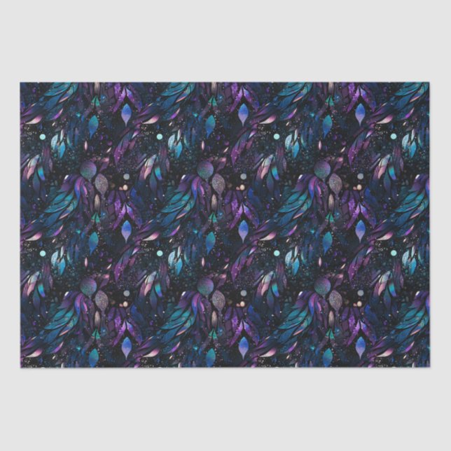 Papier Mousseline Motif de la Parties scintillant Goth Boho  Tissus (Recto)