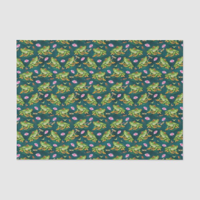 Papier Mousseline Motif de l'étang de poisson de l'étang de poisson  (Recto)