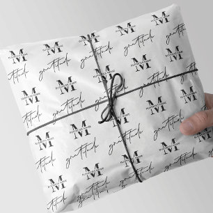 Papier Mousseline Motif de logo de Monogramme d'entreprise minimalis
