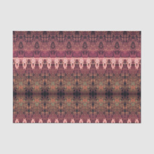 Papier Mousseline Motif de l'Ouest tribal Brown Pink Bull Cow Crâne