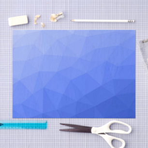 Papier Mousseline Motif de maillage géométrique dégradé bleu foncé