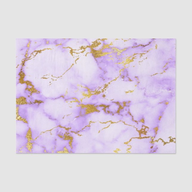 Papier Mousseline Motif de marbre métallique de lavande de Faux (Recto)