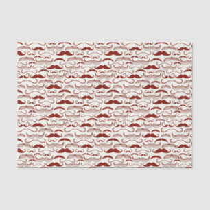 Papier Mousseline Motif de moustache, rétro style 3