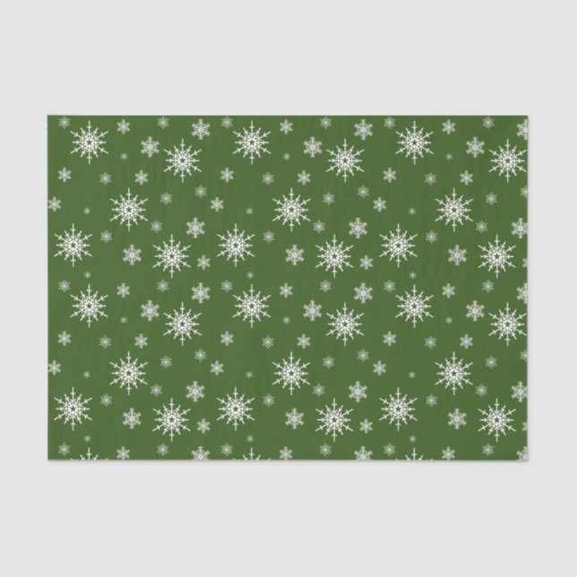 Papier Mousseline Motif de neige d'hiver (Recto)