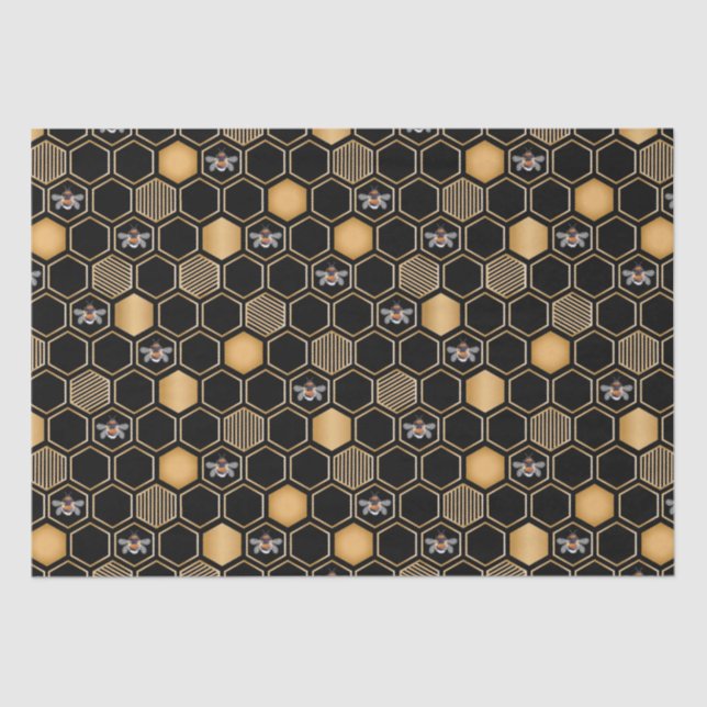 Papier Mousseline Motif de nid d'abeille (Recto)