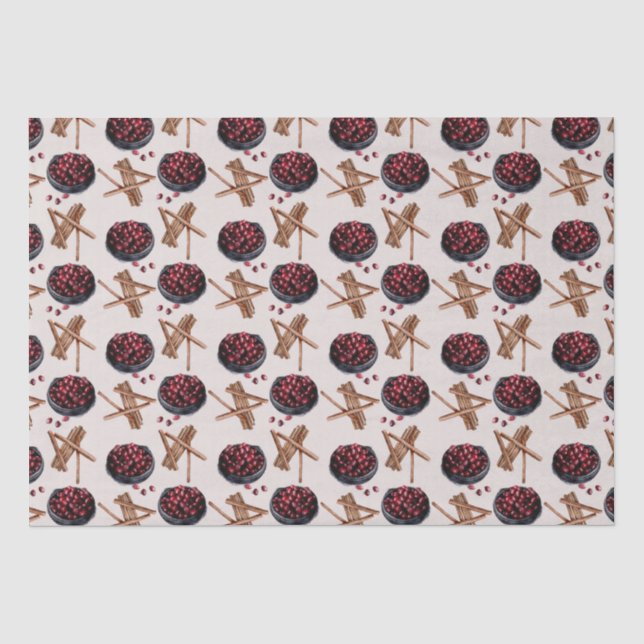 Papier Mousseline Motif de Noël (Recto)