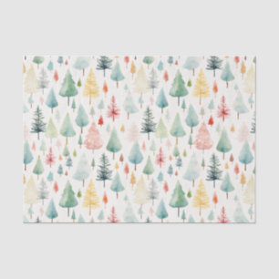 Papier Mousseline Motif de Noël aquarelle