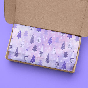 Papier Mousseline Motif de Noël de l'arbre pourpre