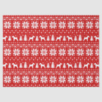 Motif de Noël de silhouettes de Fox Terrier de fil