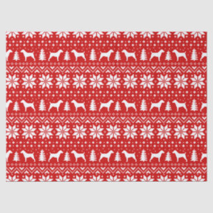 Papier Mousseline Motif de Noël de silhouettes de Jack Russell