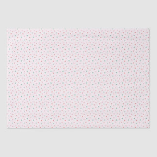 Papier Mousseline Motif de Noël Pois rouge, vert et rose