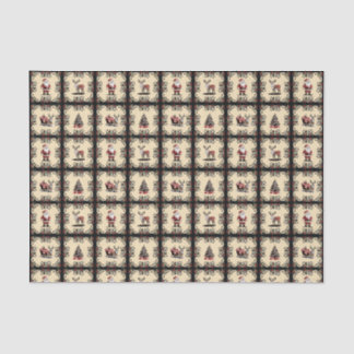 Papier Mousseline Motif de Noël rétro