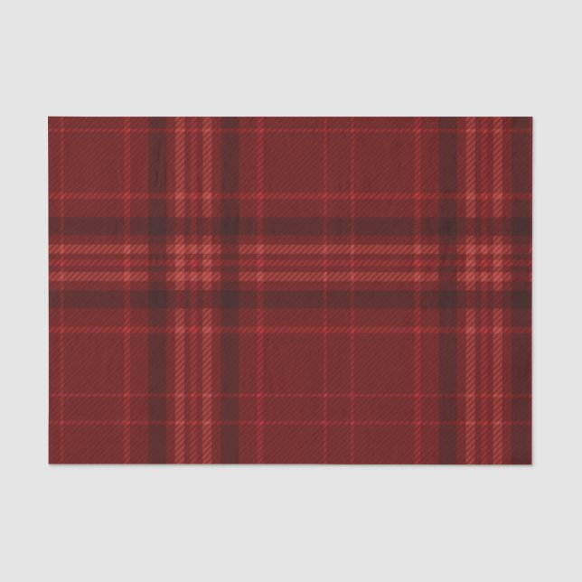 Papier Mousseline Motif de Noël rouge marron (Recto)