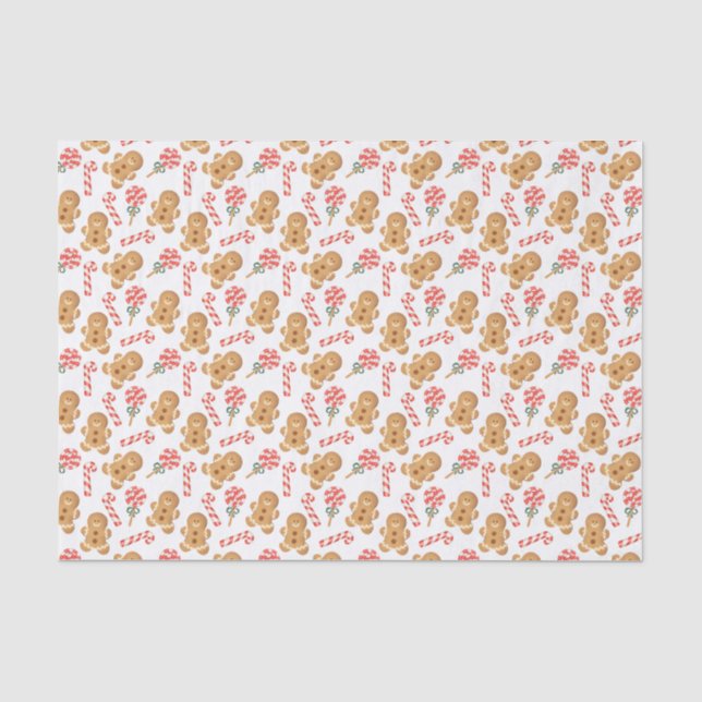Papier Mousseline Motif de Noël Sucre de canne homme (Recto)