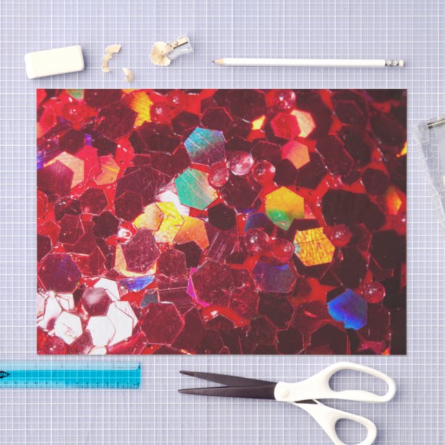 Papier Mousseline Motif de parties scintillant brillant en mosaïque  (Artisanat)