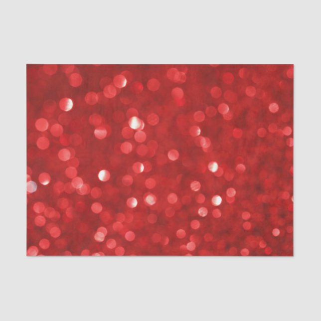 Papier Mousseline Motif de Parties scintillant Red Bokeh (Recto)