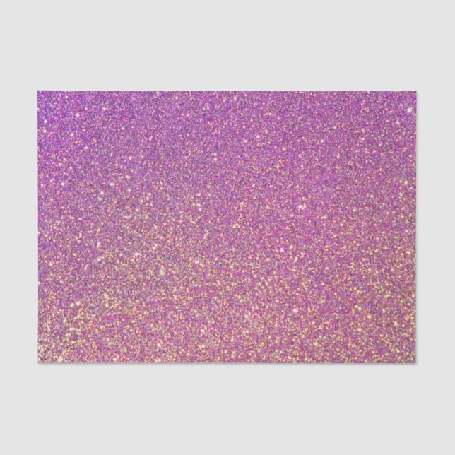 Papier Mousseline Motif de Parties scintillant rose fille (Recto)