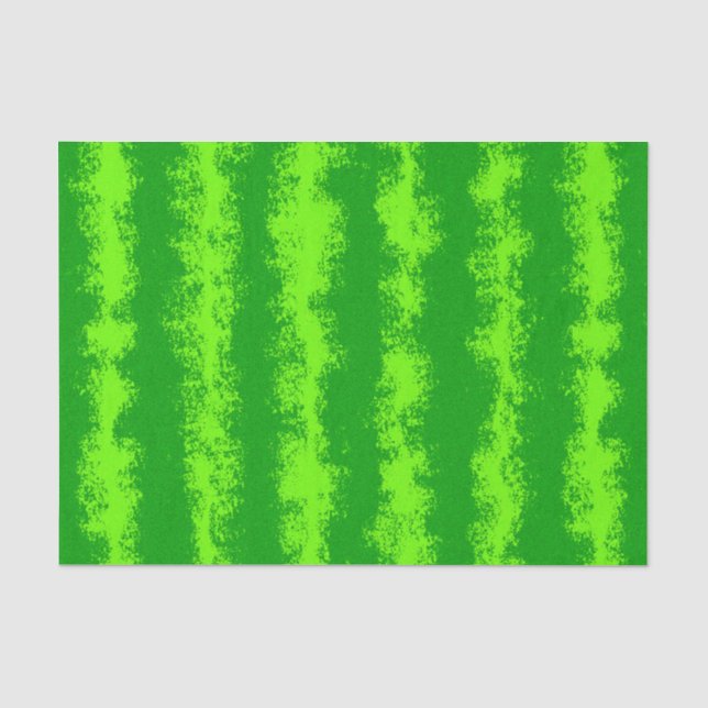 Papier Mousseline Motif de pastèque Vert Croûte de fruits d'été (Recto)