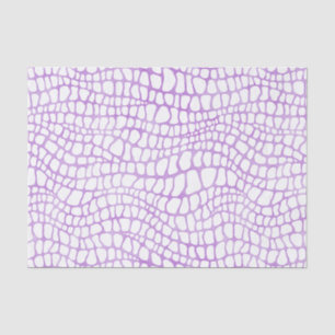 Papier Mousseline Motif de peau de crocodile blanc et violet