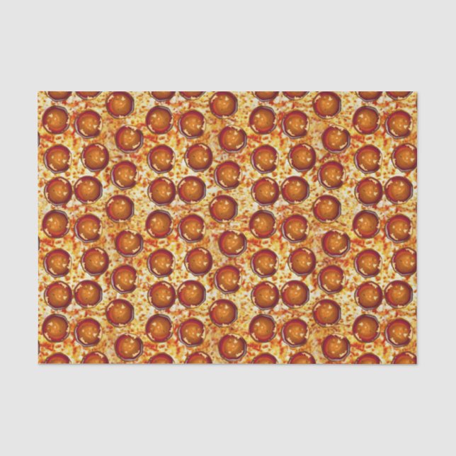 Papier Mousseline Motif de pepperoni et de pizza de fromage (Recto)
