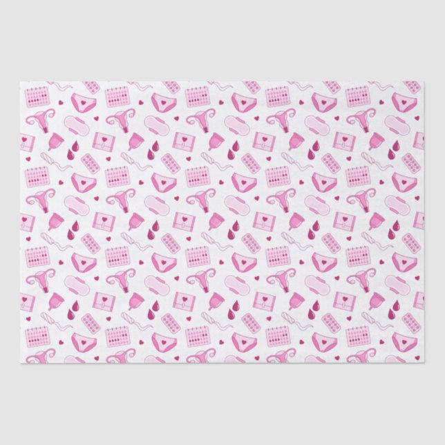 Papier Mousseline Motif de périodes (Recto)