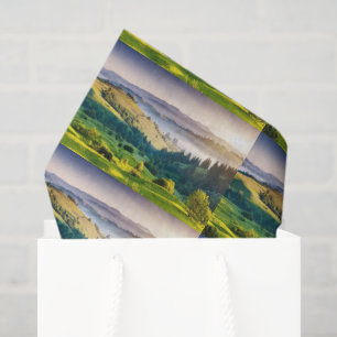 Papier Mousseline Motif de photo de paysage naturel de collines ondo