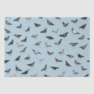 Papier Mousseline Motif de pigeon