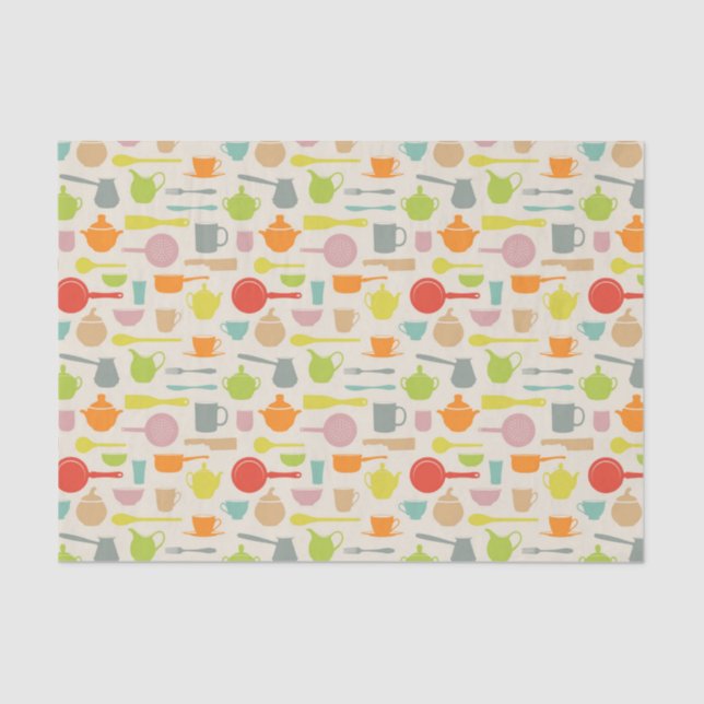 Papier Mousseline Motif de plats (Recto)