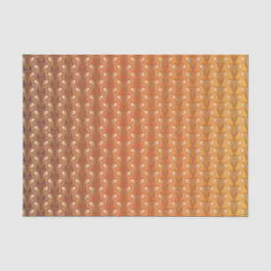 Papier Mousseline motif de plumes de paon d'or art déco vintage
