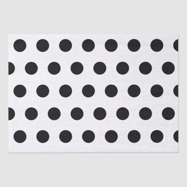Papier Mousseline Motif de points blancs et noirs (Recto)