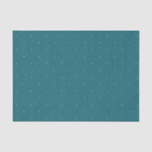 Papier Mousseline Motif de points blancs sarcelle